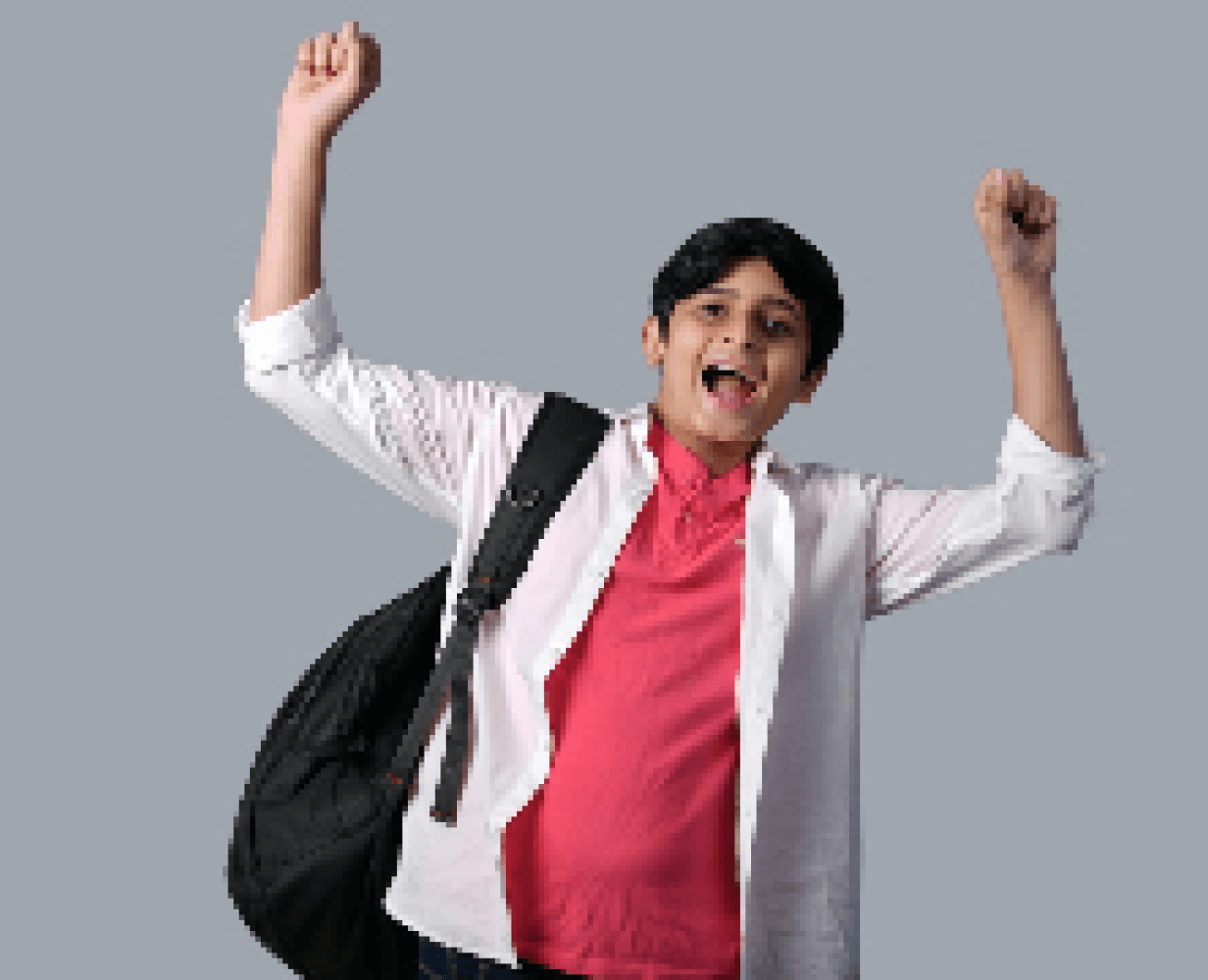 IB student celebrating