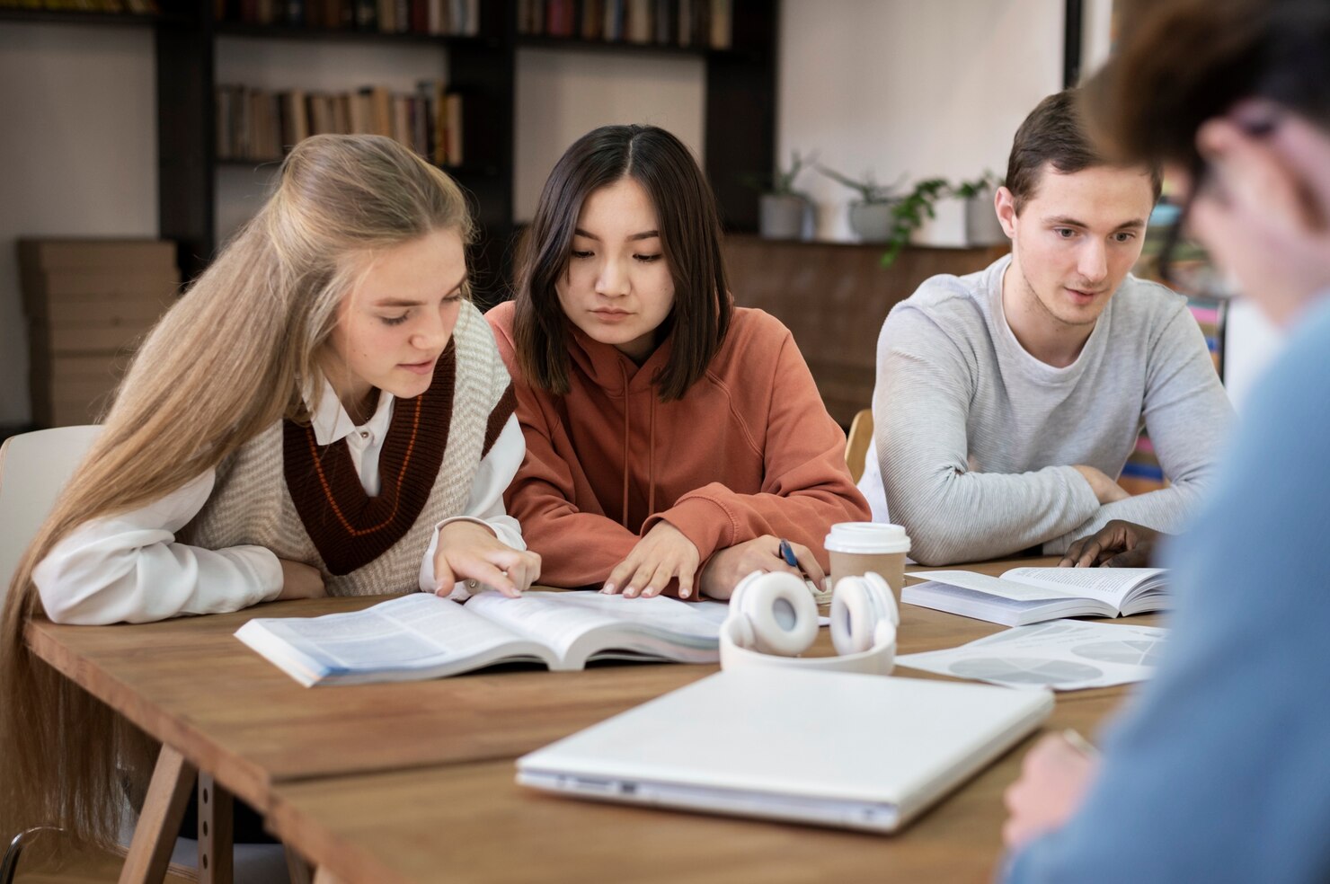 Student studying
